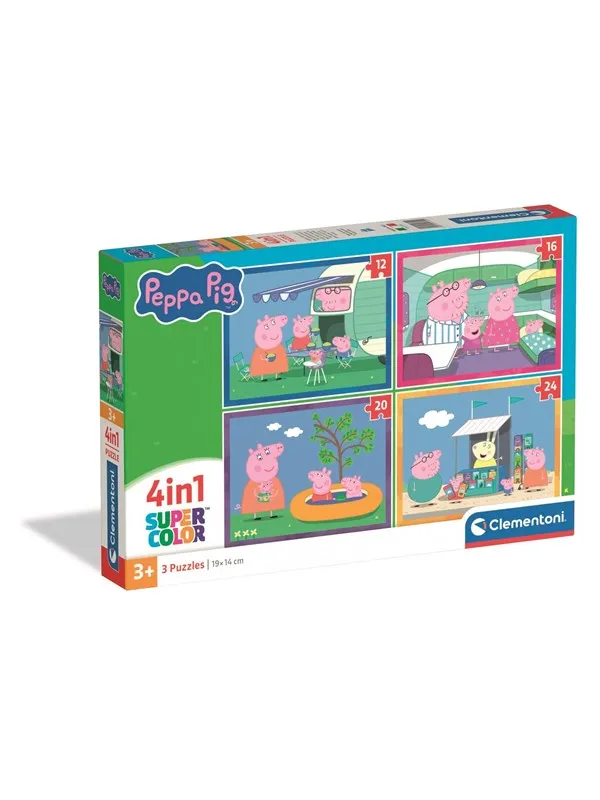 Clementoni Puslespil 4-i-1 Peppa Pig Gulv
