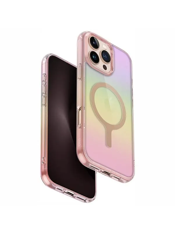 UNIQ Iridescia Magclick Charging Case for iPhone 16 Pro Max - Pink