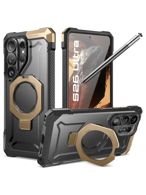 SUPCASE UB Grip Mag MagSafe Case for Samsung Galaxy S26 Ultra - Black & Brown