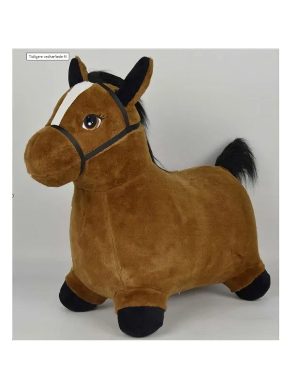 Krea Hop And Bounce Plush Horse Brown