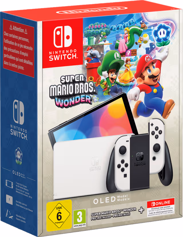 Nintendo Switch OLED spillkonsoll med Mario Wonder