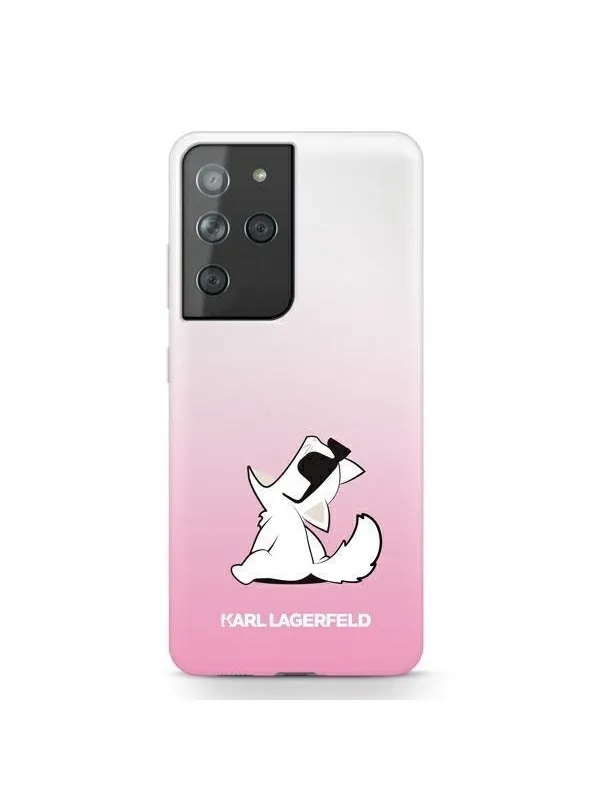 Karl Lagerfeld Choupette Fun Case for Samsung Galaxy S21 Ultra - Pink