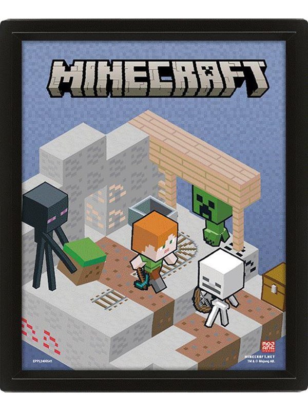 Pyramid - Minecraft Lenticular 20 x 30 cm - Bilde