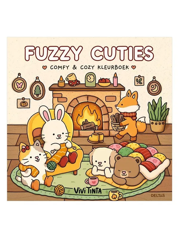 Deltas Fuzzy Cuties Cute & Comfy Coloring Book Vivi Tinta