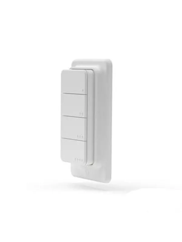 Shelly BLU RC Button 4 ZB White - Bluetooth- og Zigbee-fjernkontroll med 4 kanaler