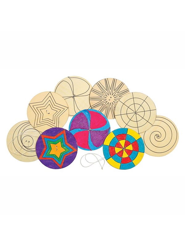 Colorations - Decorate your own Wooden Spinner 24 pcs.
