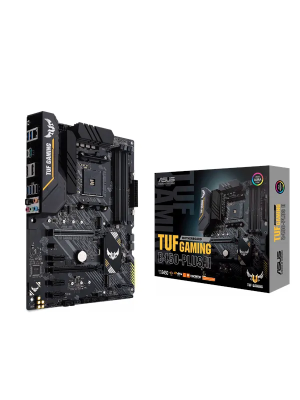 ASUS TUF GAMING B450-PLUS II Hovedkort - AMD B450 - AMD AM4 socket - DDR4 RAM - ATX