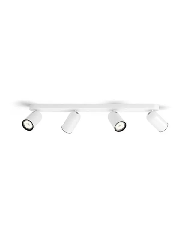 Philips Pongee spotskinne 4xGU10, hvit