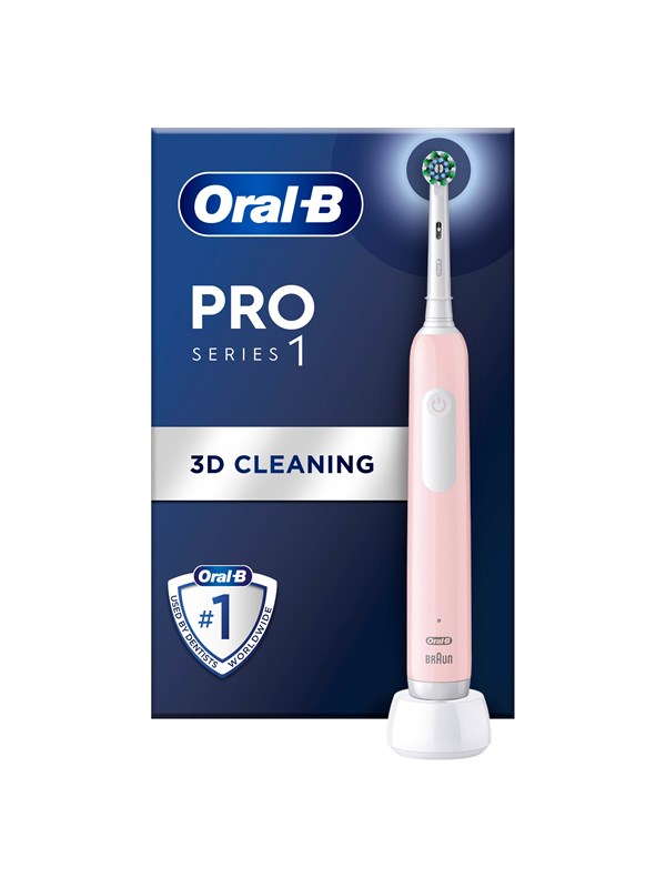 Oral-B Elektrisk tannbørste Pro1 Pink + Extra Brush Head