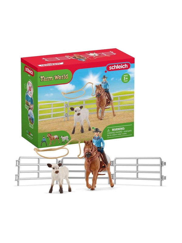 Schleich Cowgirl Team Roping Fun