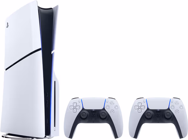 PlayStation 5 Slim Standard Edition spillkonsoll (2 DualSense Bundle)