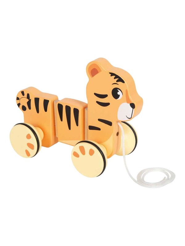 Small Foot - Wooden Pull-along Tiger Safari FSC