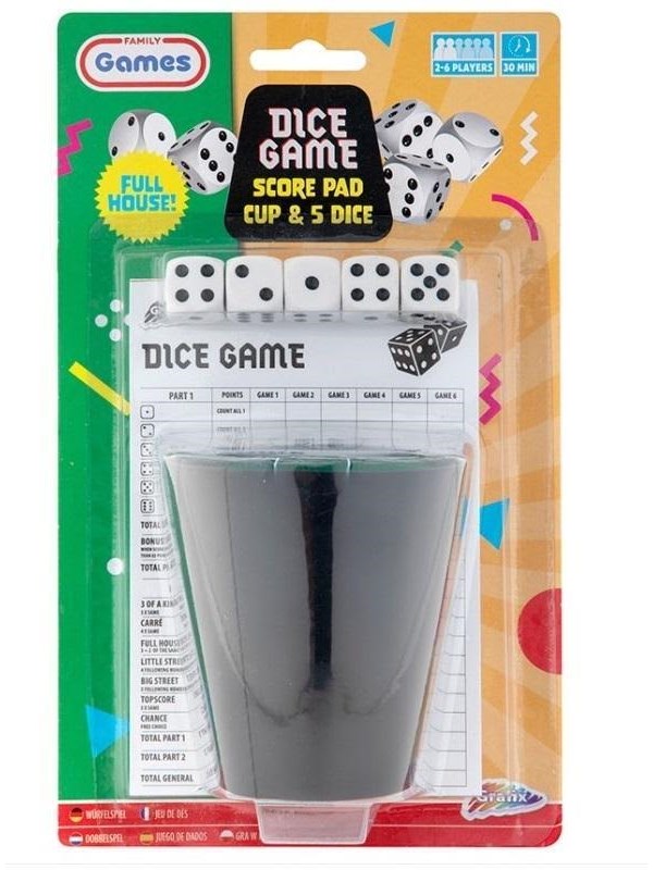 Creative Craft Group Yahtzee set cup block and dice