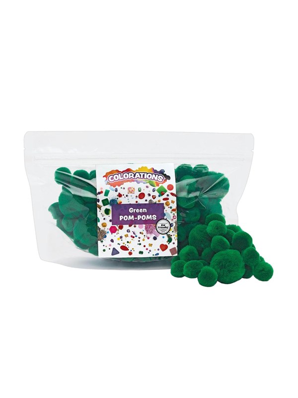 Colorations - Pom Poms Green 100pcs.