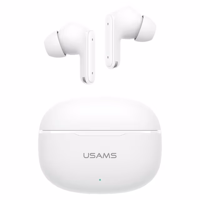 USAMS Echo E05 trådløse hodetelefoner med dynamiske Bluetooth-drivere – Hvit