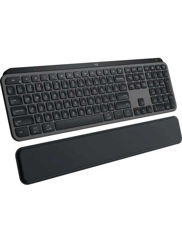 Logitech MX Keys S Graphite with palm rest - ND - Tastatur - Nordisk - Grå