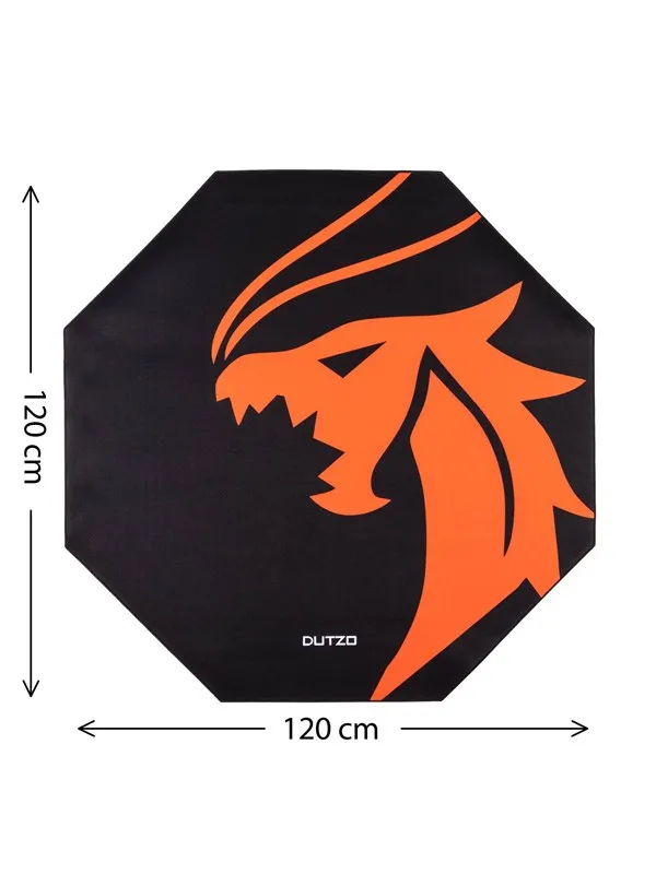 DUTZO Pyro Gaming Floor mat - Svart/Oransje