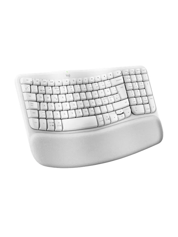Logitech Wave Keys - Off-White - ND - Ergonomisk tastatur - Nordisk - Hvit