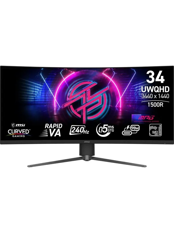 34" MSI MPG 346CQRF - 3440x1440 (UWQHD) - 240Hz - VA - 98W USB-C