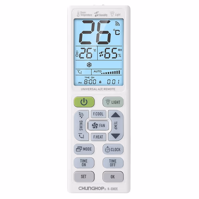 Fjernkontroll CHUNGHOP K-3302E universal erstatning klimaanlegg AC