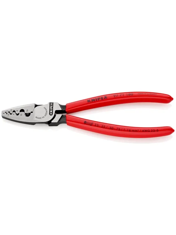 KNIPEX Presstenger for endehylser, Med pressdor