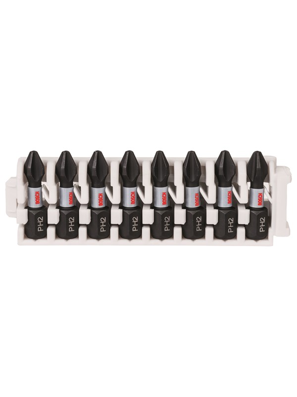 Bosch Impact Control skrutrekkerbits, pakke med 8 deler, 8xPH2
