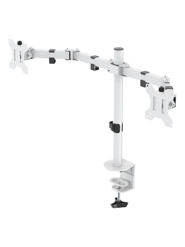 Deltaco Dual Monitor Desk Mount for 13"-32" screens - Hvit