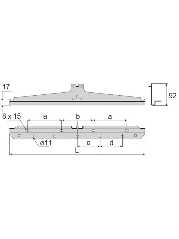 Wibe Support bracket 3/400 hdg