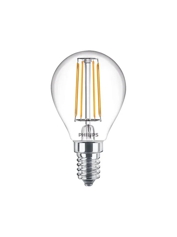 Philips LED-lyspære Classic Mini-ball 4.3W/827 (40W) Clear E14