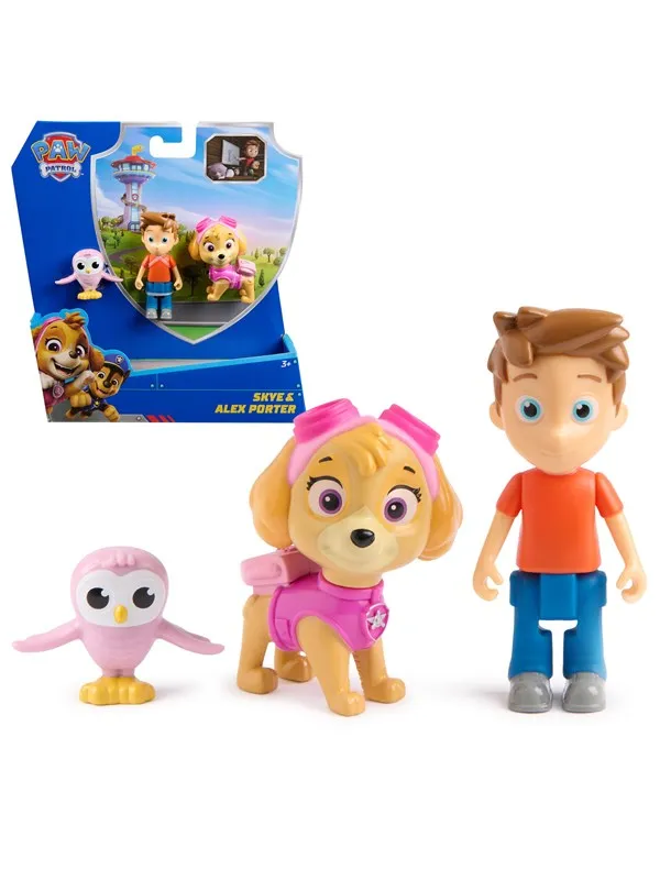 Paw Patrol Skye & Alex Porter Figure Pack with Lil Hootie