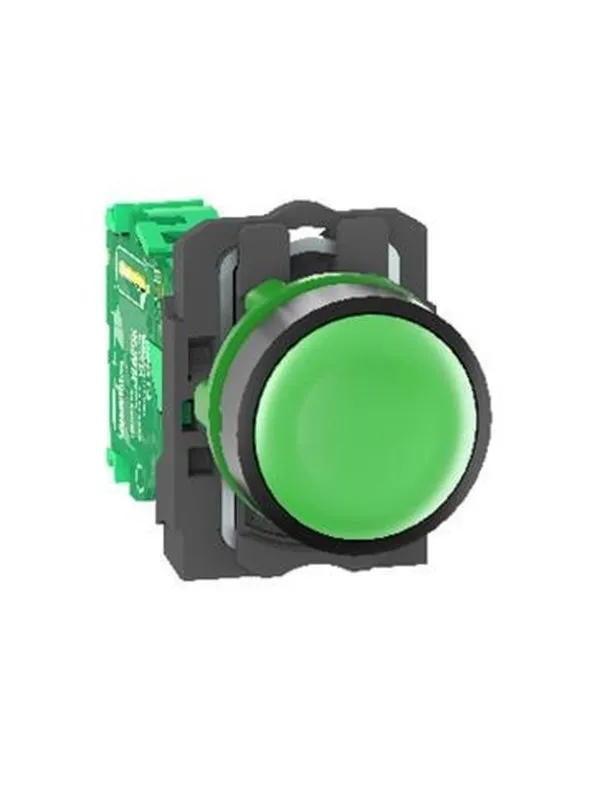 Schneider Electric Wireless and batteryless push button plastic green ø22 spring return with transmitter