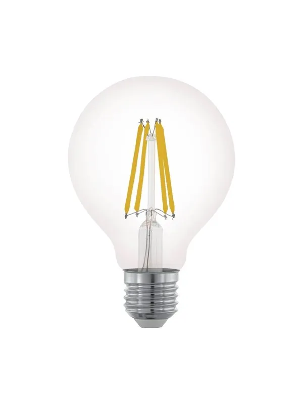 EGLO LED-lyspære G80 Globe 7.5W/827 806 lumen clear dimmable E27