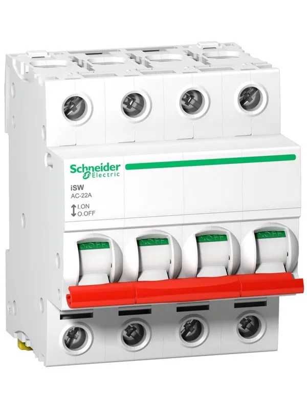 Schneider Electric Acti9 switch isw 4p 63a 415vac 72mm