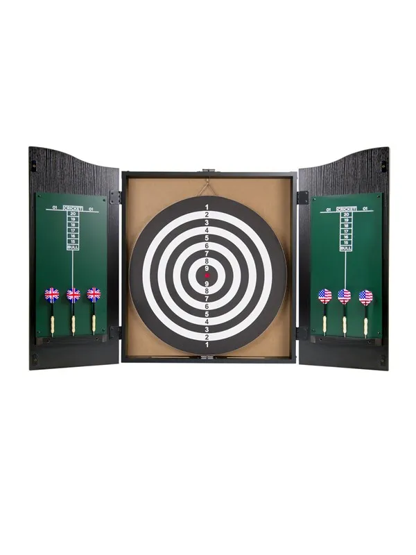 Stanlord Dartskive i flott treskap med 6 piler