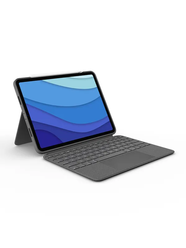 Logitech Combo Touch for iPad Pro 11'' (1/2/3rd gen.) - UK - Tastatur & Foliosett - Engelsk (Storbritannia) - Grå