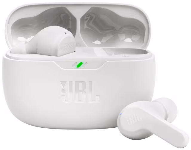 JBL Wave Beam helt trådløse in-ear hodetelefoner (hvit)