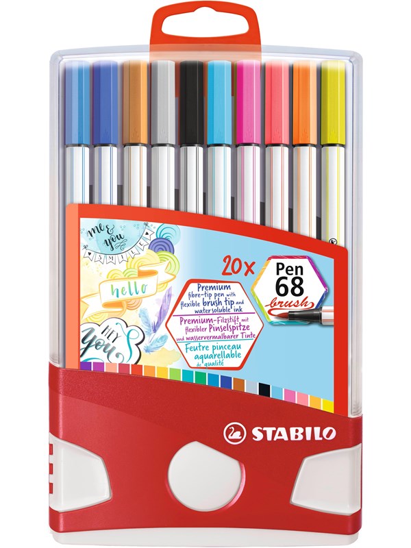 STABILO  Pen 68 Colorparade pack of 20 brush pens