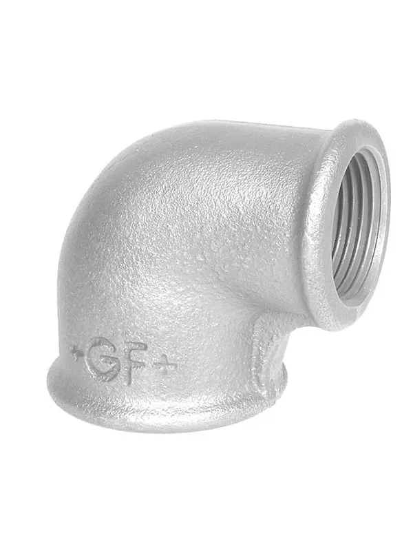 +GF+ angle 90° galvanized reduced 2-1 1/4'' socket-socket