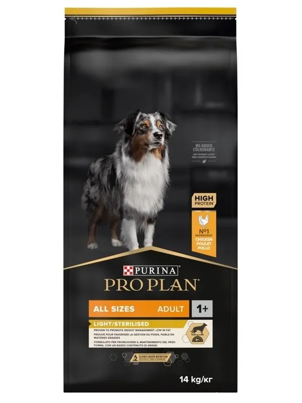 PURINA NESTLE Pro Plan Light Sterilised All Sizes Adult - dry dog food - 14kg