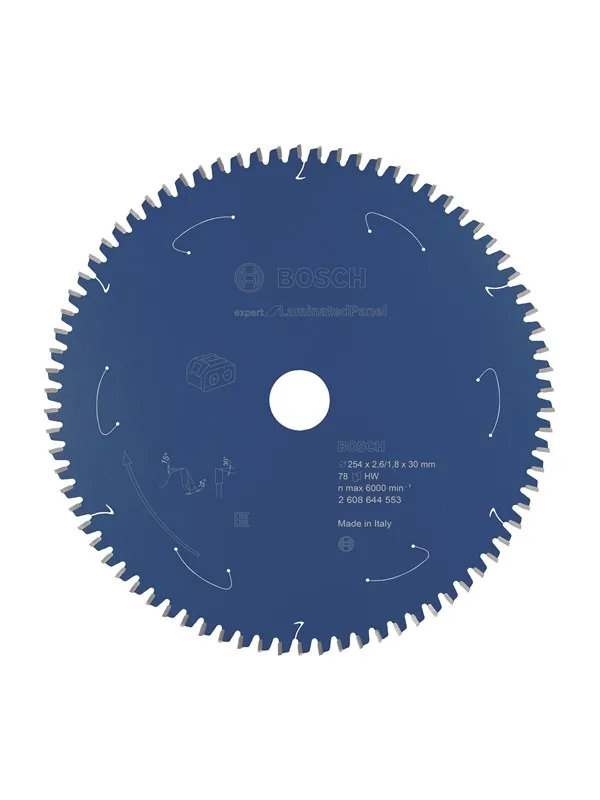 Bosch Expert for Laminated Panel-sirkelsagblader for batteridrevne sager 254x2,6/1,8x30 T78