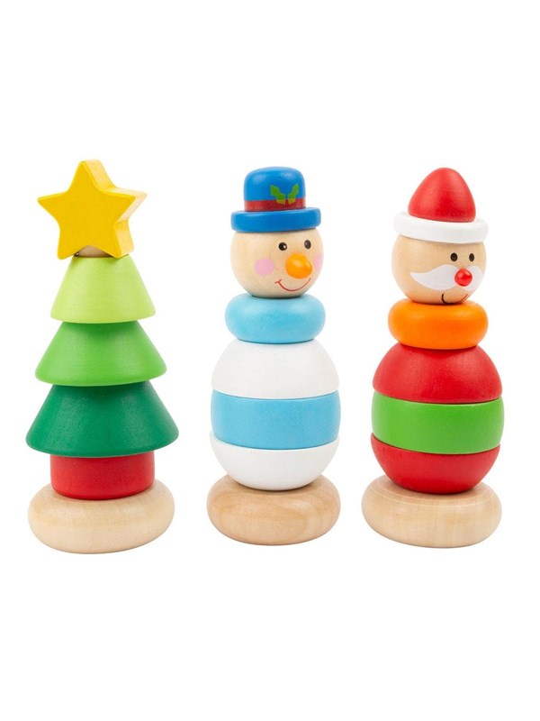 Small Foot Wooden Stacking Tower Christmas Figure 1 pcs. (Assorted)