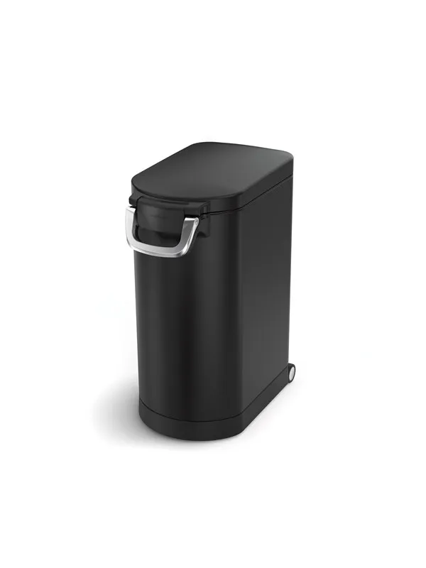 Simplehuman 30L medium kjæledyrsfôrbeholder, svart