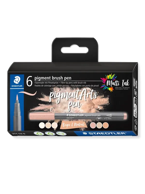 Staedtler pigment brush pen Beiges&Neutr 6pcs