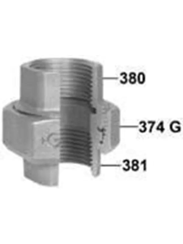 +GF+ Union galvanized for f taper seat 1 1/4"