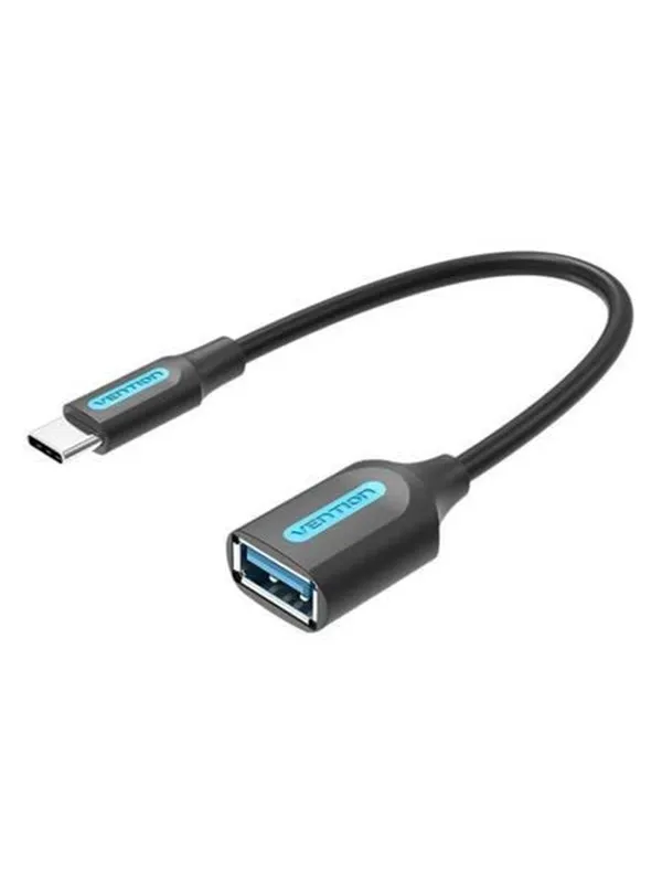 Vention USB-C 3.1 Male to USB Female Cable 0.15m Black USB-hub - USB 3.1 - 1 - Svart