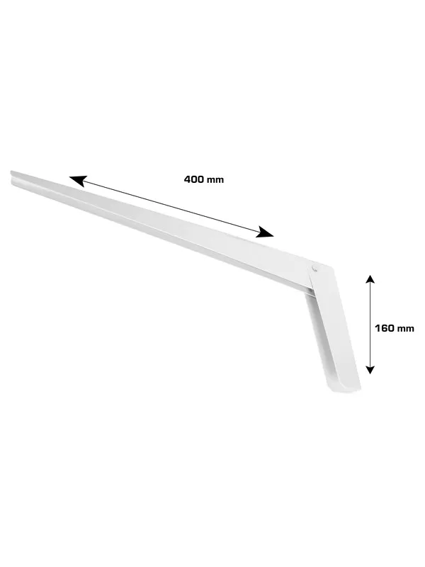 Home>it Sammenleggbar hyllebrakett 400x160 mm - hvit