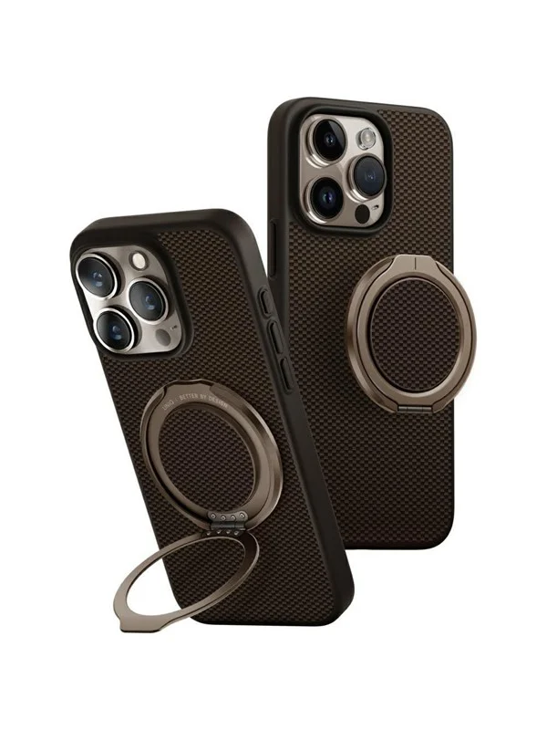 UNIQ Keva Air Magclick Charging GripFit Case for iPhone 16 Pro - Brown