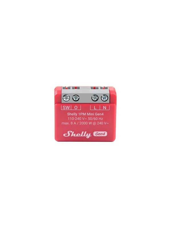 Shelly 1PM Mini Gen4 - WiFi & Zigbee relé med effektmåling (230VAC)