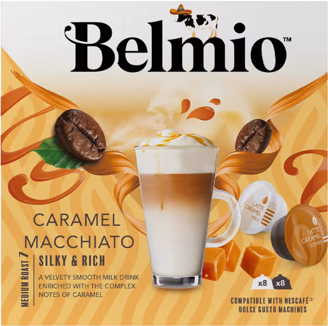 Belmio Caramel Macchiato kaffekapsler for Dolce Gusto (8x2 pakning)
