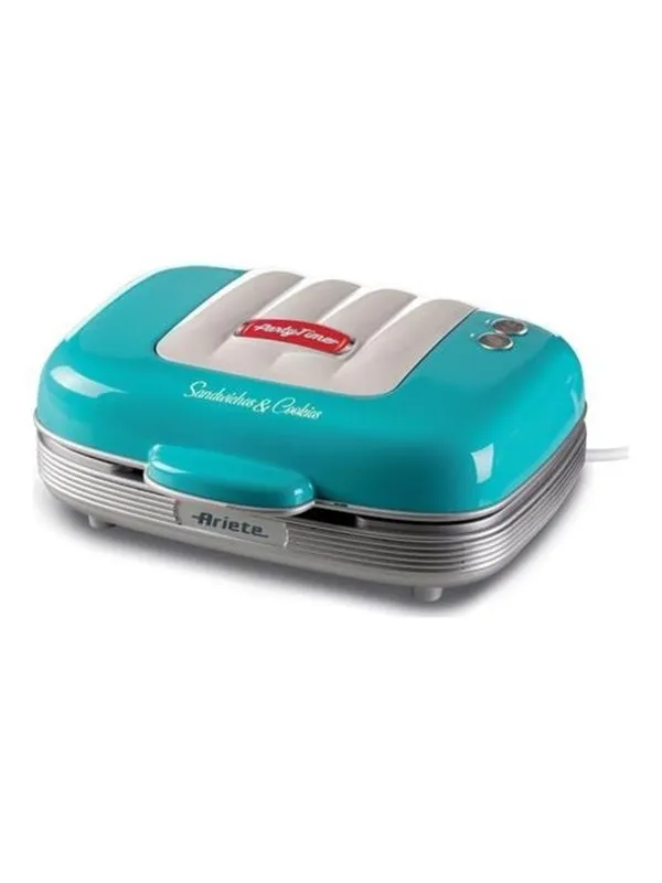 Ariete Brødrister Party Time 3-in-1 Sandwich & Cookies Blue